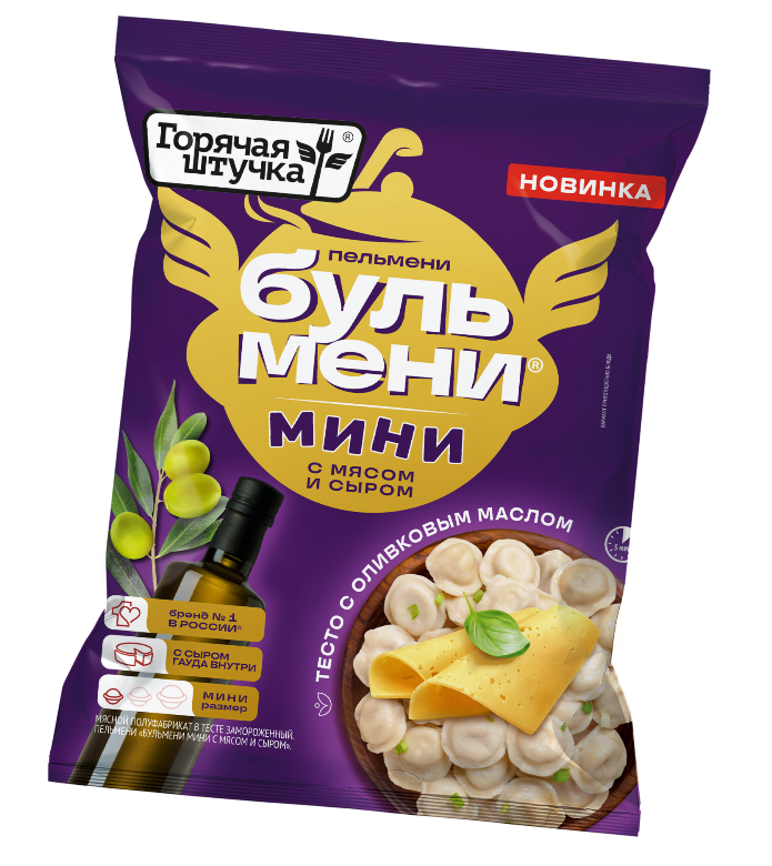 Бульмени мини с мясом и сыром